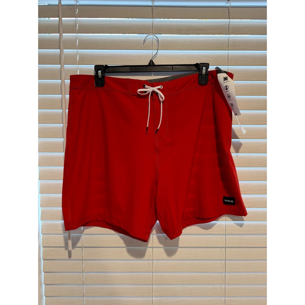 Hurley Phantom Board Shorts Red Size 38 18 Inch Length Quick Dry 4 Way Stretch